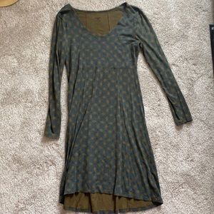 Horny Toad green blue long sleeve dress